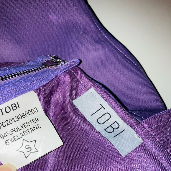 Purple cross Crop Tobi Top - Picture 3 of 5